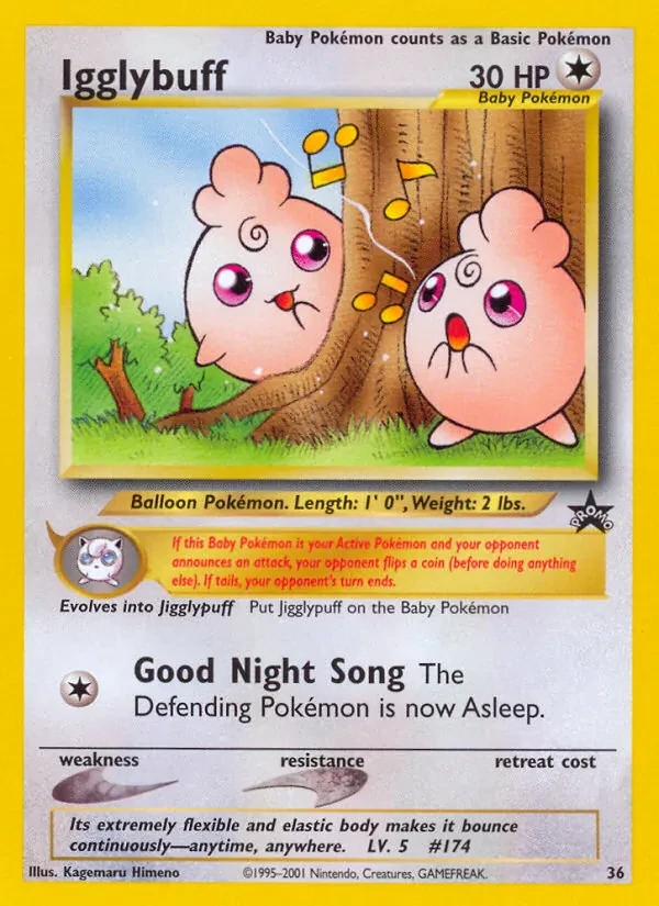 Igglybuff 36/53 Wizards Black Star Promos Pokémon card