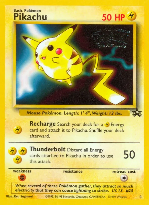 Pikachu 4/53 Wizards Black Star Promos Pokémon card