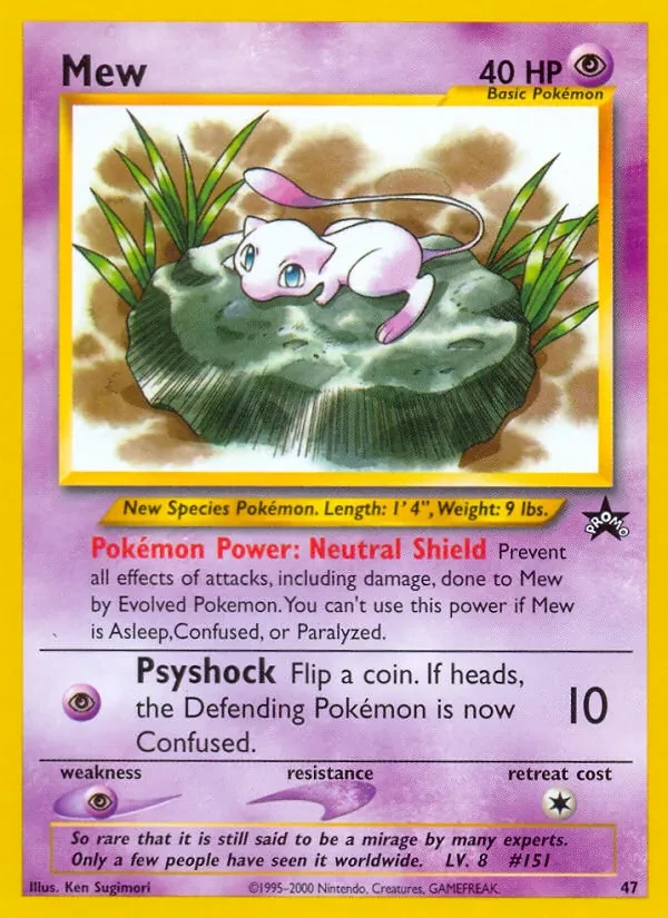 Carte Pokémon Mew 47/53 Wizards Black Star Promos
