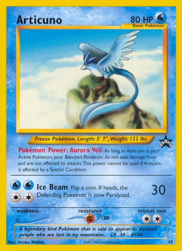 Articuno 48/53 Wizards Black Star Promos Pokémon Karte