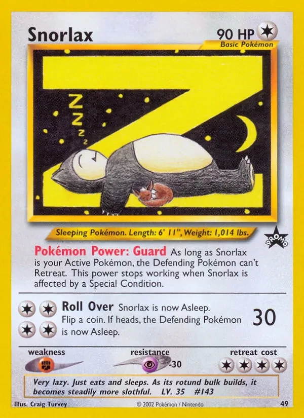 Snorlax 49/53 Wizards Black Star Promos Pokémon card