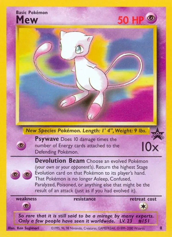 Mew 8/53 Wizards Black Star Promos Pokémon card