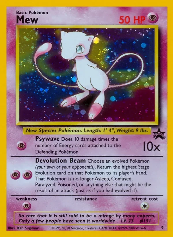 Mew 9/53 Wizards Black Star Promos Pokémon card