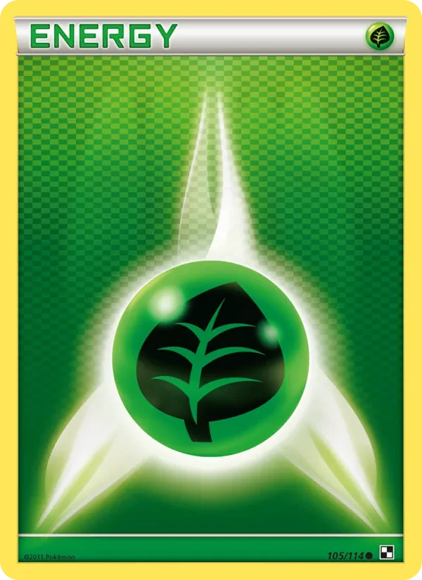 Grass Energy 105/114 Black & White Pokémon card