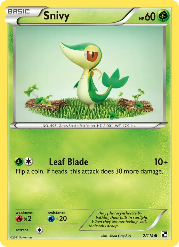 Snivy 2/114 Black & White Pokémon card