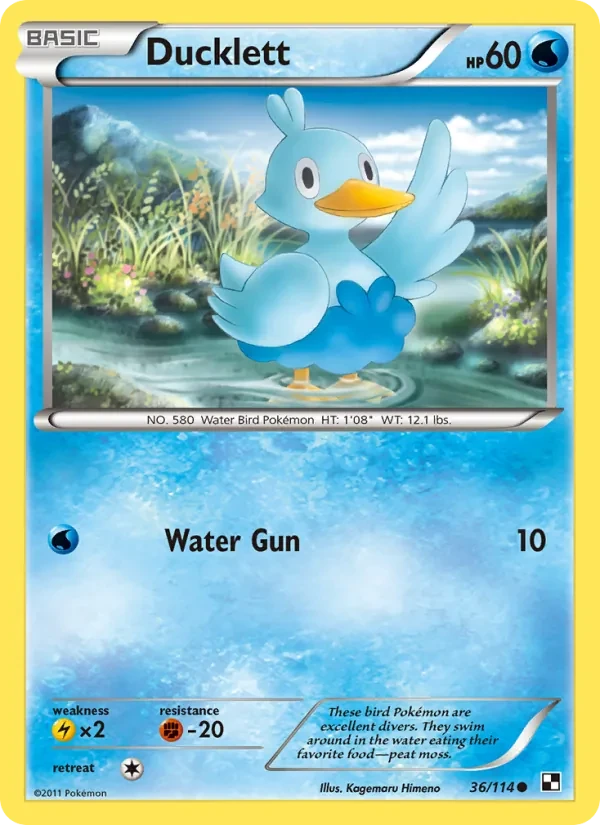 Ducklett 36/114 Black & White Pokémon card