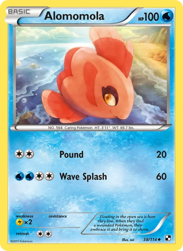 Alomomola 38/114 Black & White Pokémon card