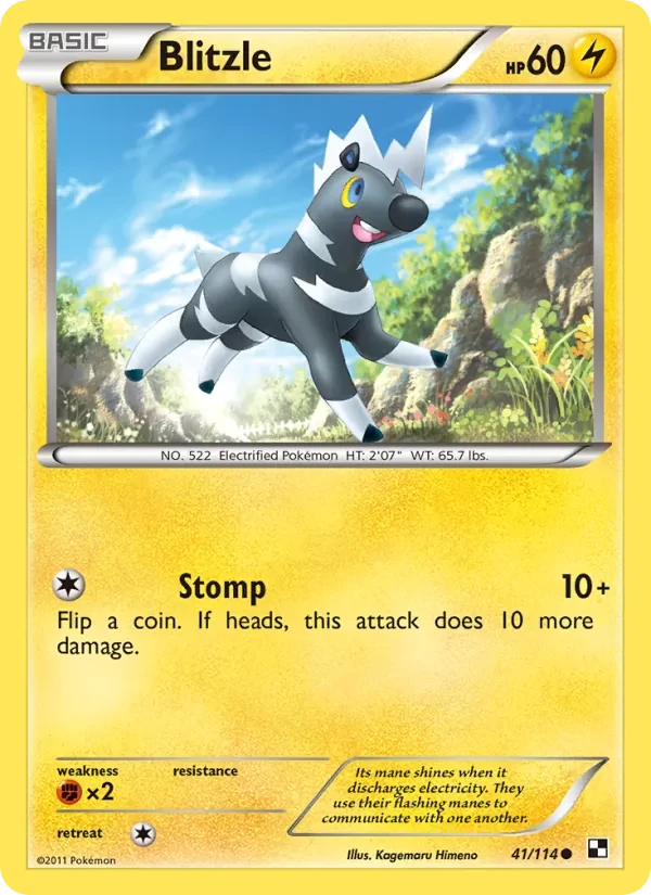 Blitzle 41/114 Black & White Pokémon card