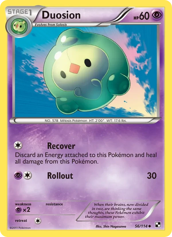 Duosion 56/114 Black & White Pokémon card