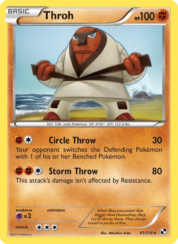 Throh 61/114 Black & White Pokémon card