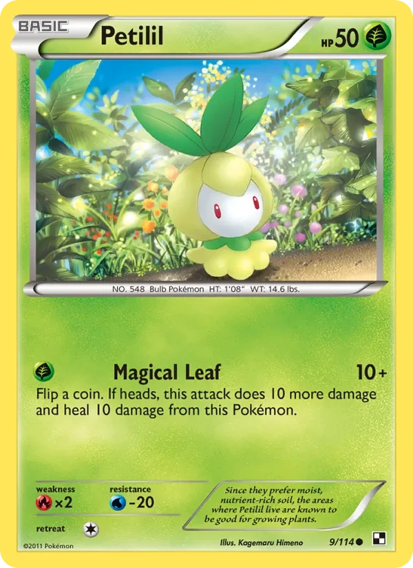 Petilil 9/114 Black & White Pokémon card