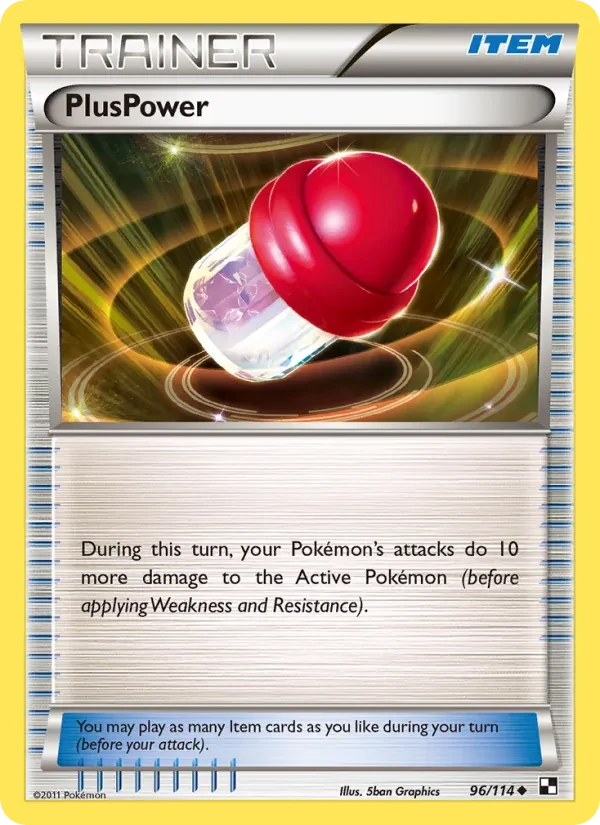 PlusPower 96/114 Black & White Pokémon card