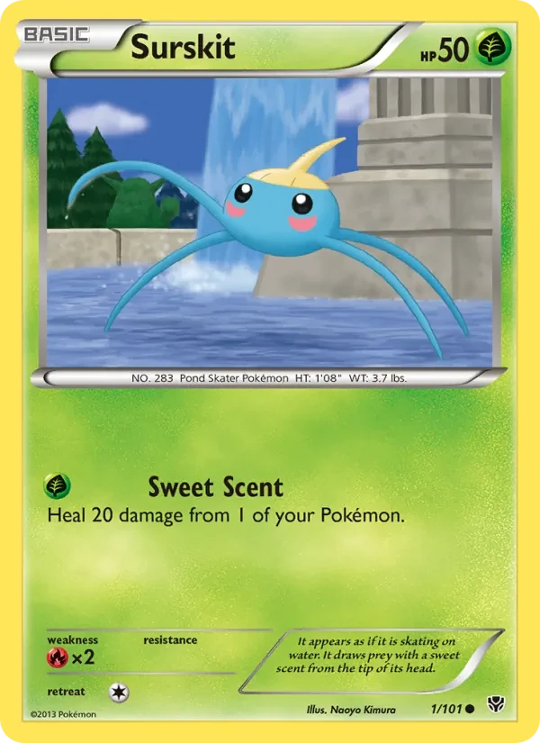Surskit 1/101 Plasma Blast Pokémon card
