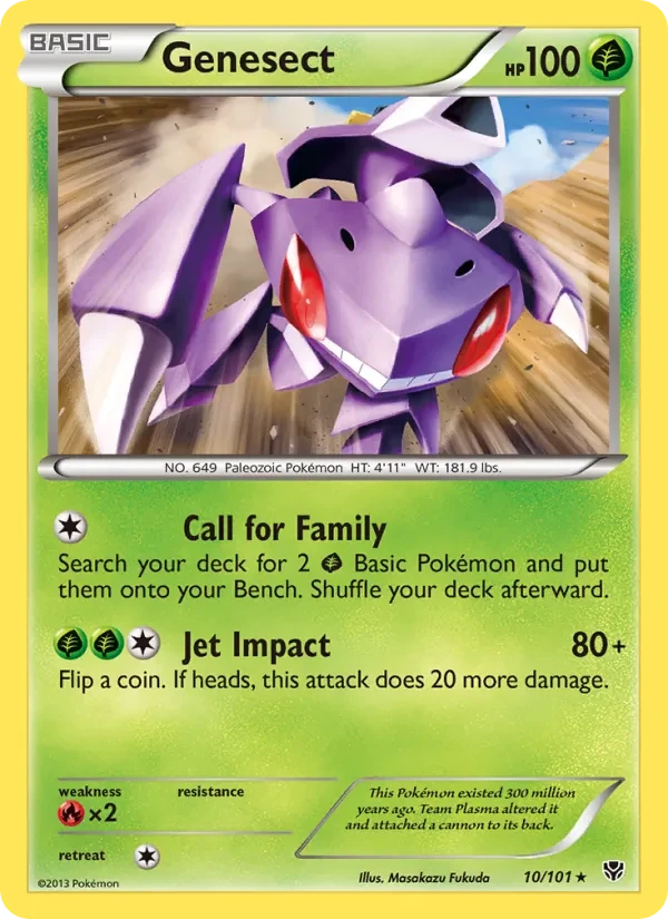 Genesect 10/101 Plasma Blast Pokémon card