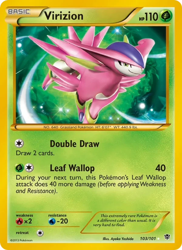 Virizion 103/101 Plasma Blast Pokémon Karte
