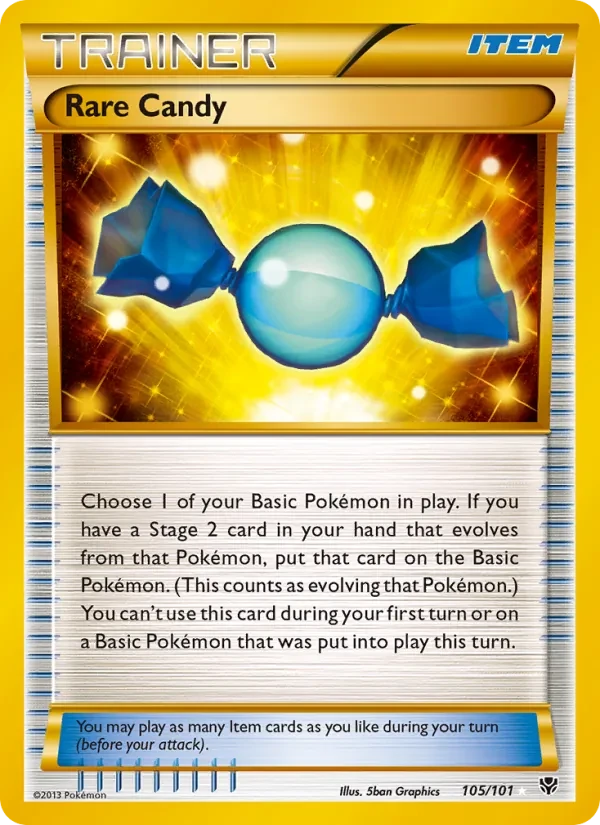 Rare Candy 105/101 Plasma Blast Pokémon card