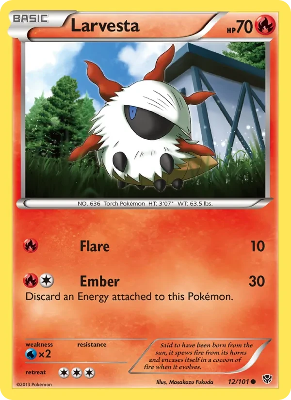 Larvesta 12/101 Plasma Blast Pokémon Karte
