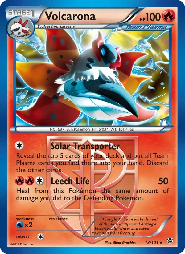 Volcarona 13/101 Plasma Blast Pokémon card
