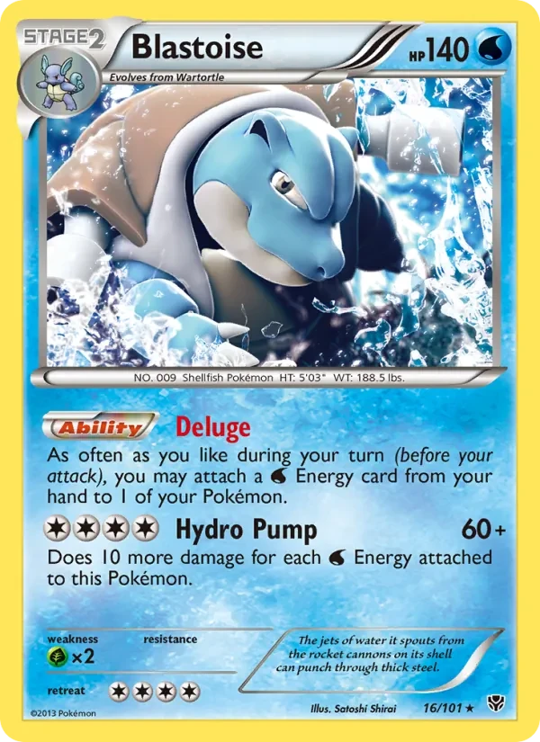 Blastoise 16/101 Plasma Blast Pokémon Karte