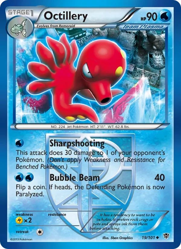 Octillery 19/101 Plasma Blast Pokémon card