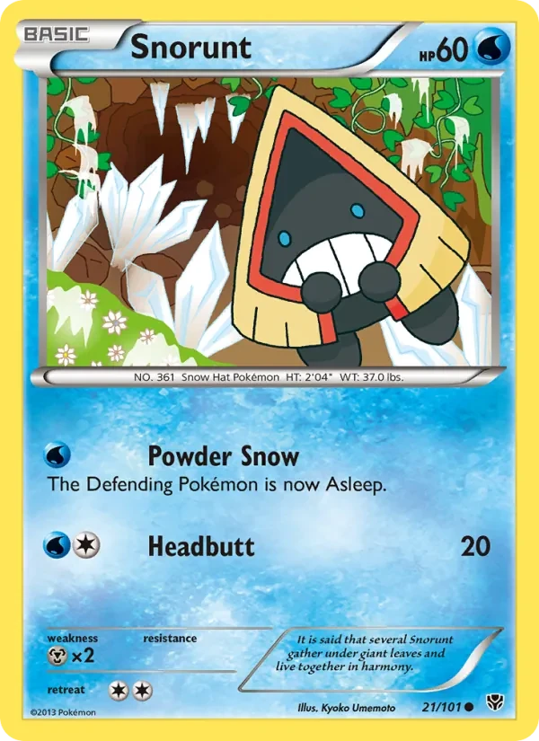 Snorunt 21/101 Plasma Blast Pokémon card