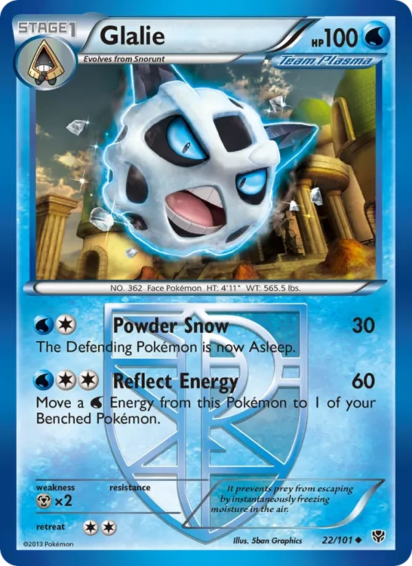 Glalie 22/101 Plasma Blast Pokémon card