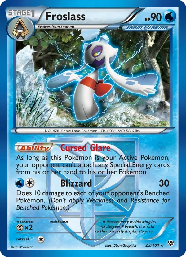 Froslass 23/101 Plasma Blast Pokémon card