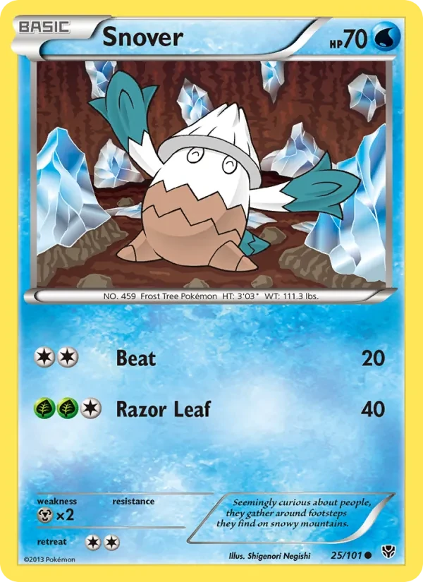 Snover 25/101 Plasma Blast Pokémon card