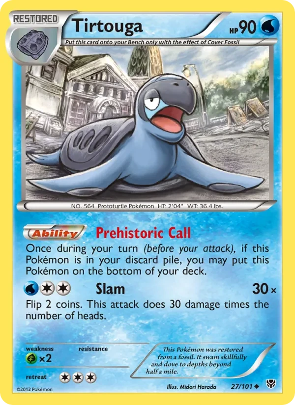 Tirtouga 27/101 Plasma Blast Pokémon card