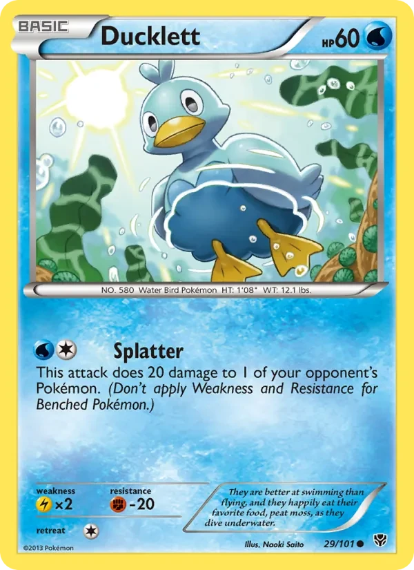 Ducklett 29/101 Plasma Blast Pokémon card