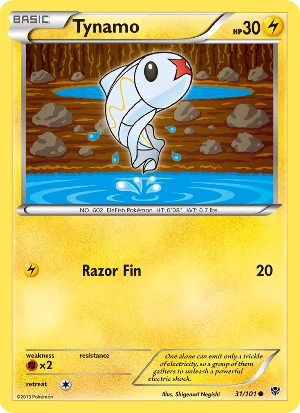 Tynamo 31/101 Plasma Blast Pokémon card