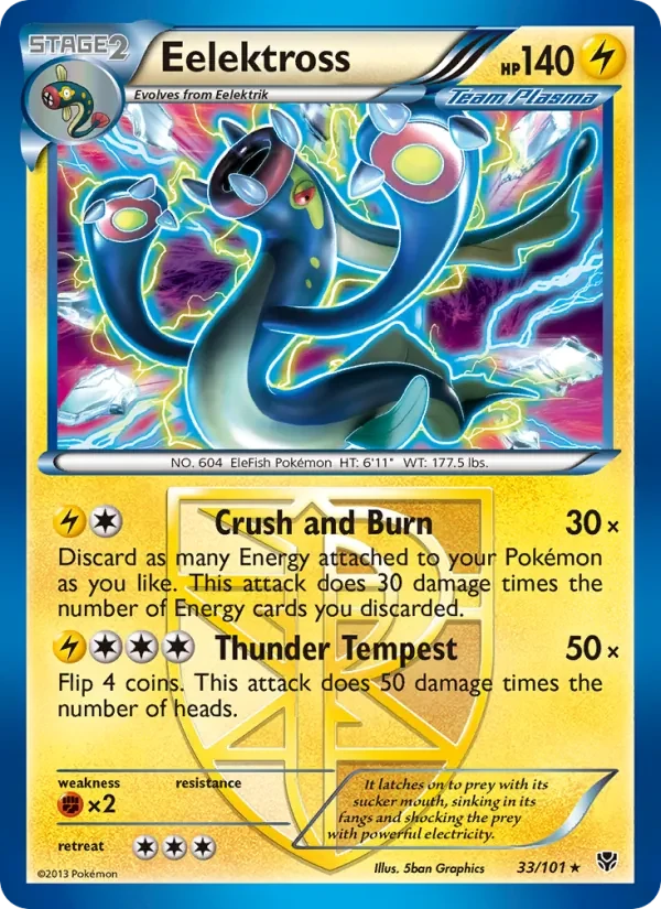 Eelektross 33/101 Plasma Blast Pokémon kaart