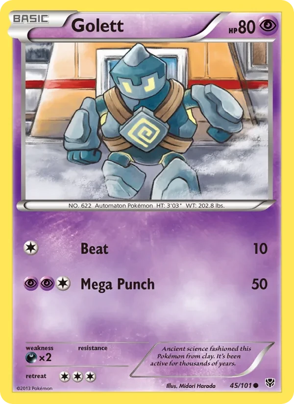 Golett 45/101 Plasma Blast Pokémon card