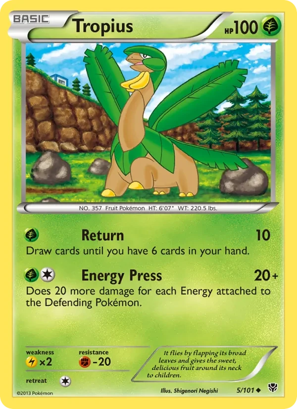Tropius 5/101 Plasma Blast Pokémon card