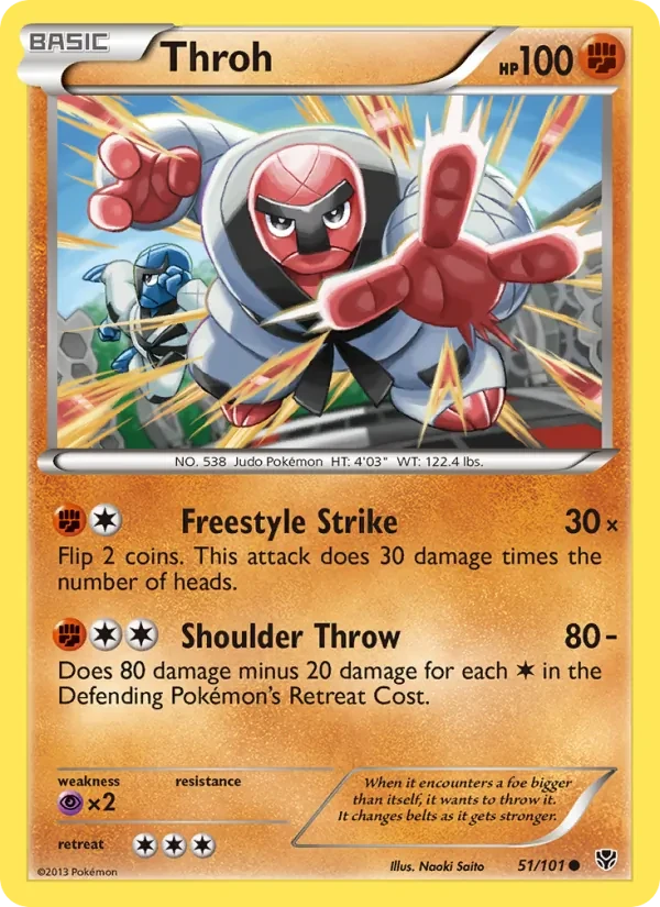 Throh 51/101 Plasma Blast Pokémon card
