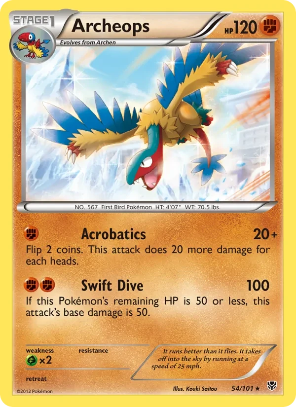 Archeops 54/101 Plasma Blast Pokémon card