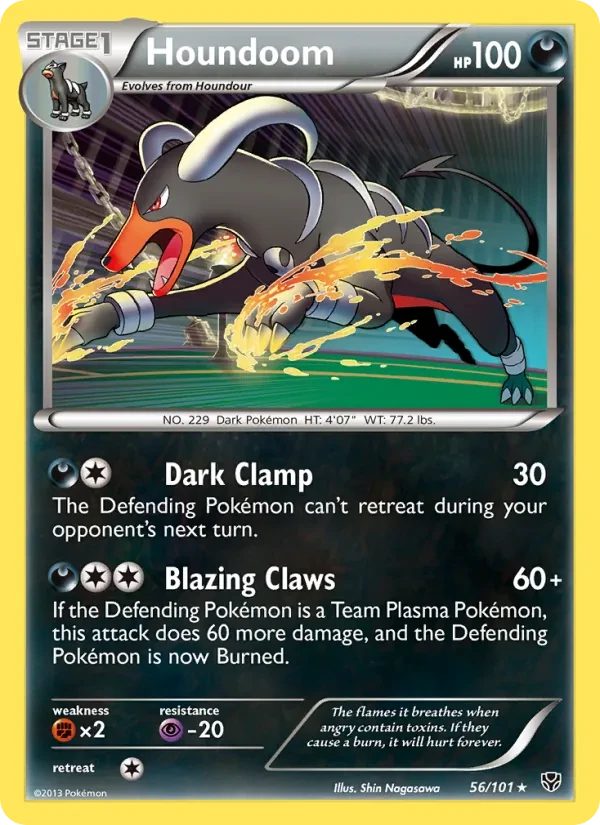 Houndoom 56/101 Plasma Blast Pokémon Karte