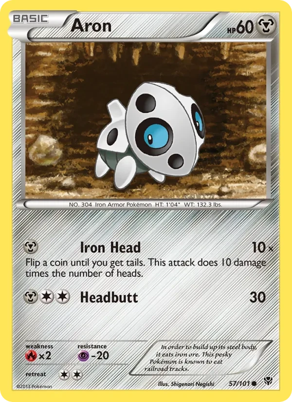 Carta Pokémon Aron 57/101 Plasma Blast