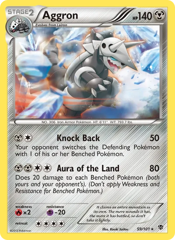 Aggron 59/101 Plasma Blast Pokémon card