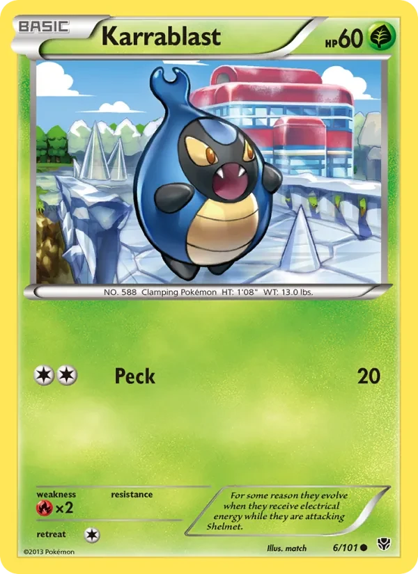 Karrablast 6/101 Plasma Blast Pokémon card
