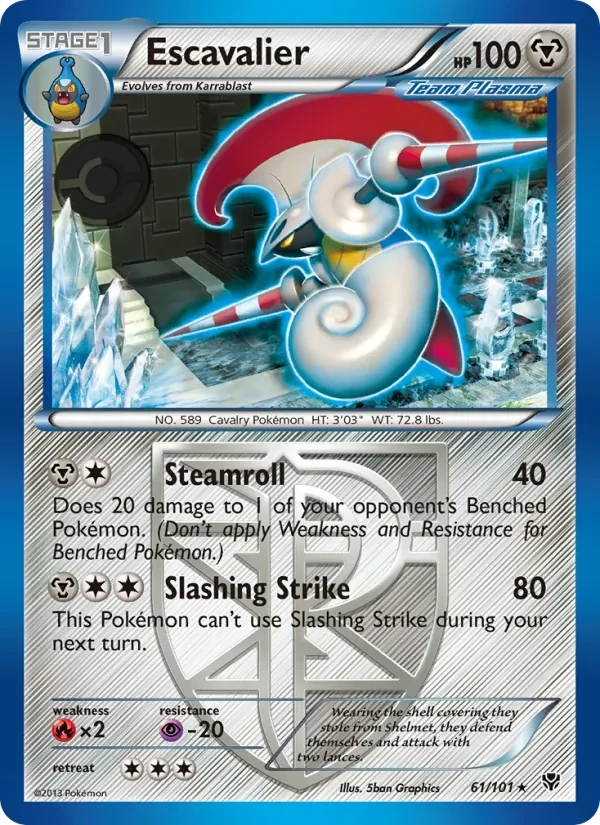 Carta Pokémon Escavalier 61/101 Plasma Blast