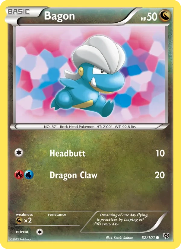 Bagon 62/101 Plasma Blast Pokémon card