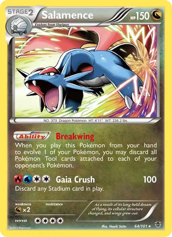 Salamence 64/101 Plasma Blast Pokémon card