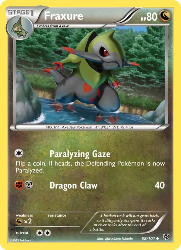 Fraxure 68/101 Plasma Blast Pokémon Karte