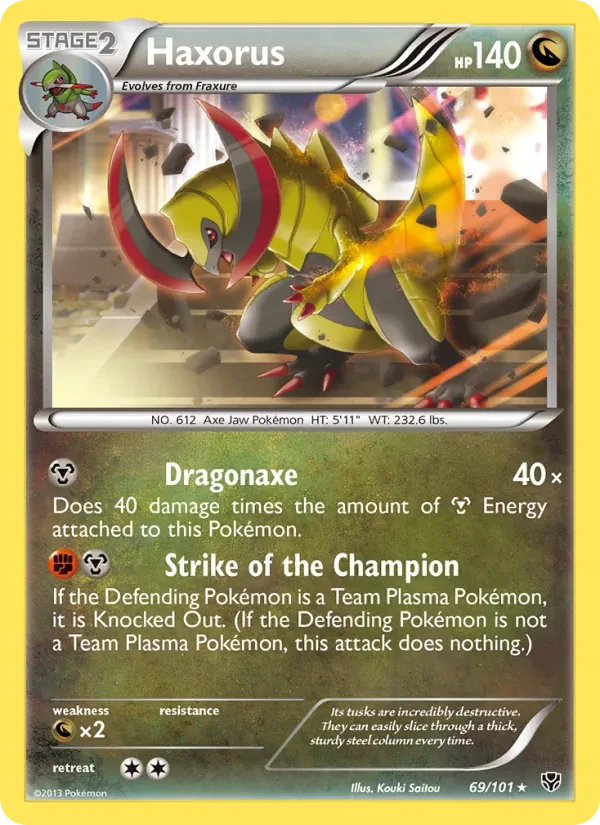 Haxorus 69/101 Plasma Blast Pokémon card
