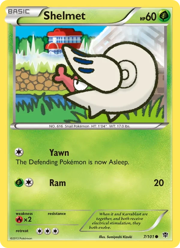 Shelmet 7/101 Plasma Blast Pokémon card