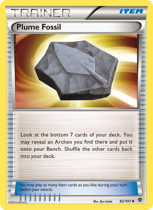 Plume Fossil 82/101 Plasma Blast Pokémon card
