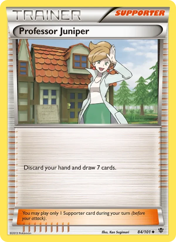 Professor Juniper 84/101 Plasma Blast Pokémon card