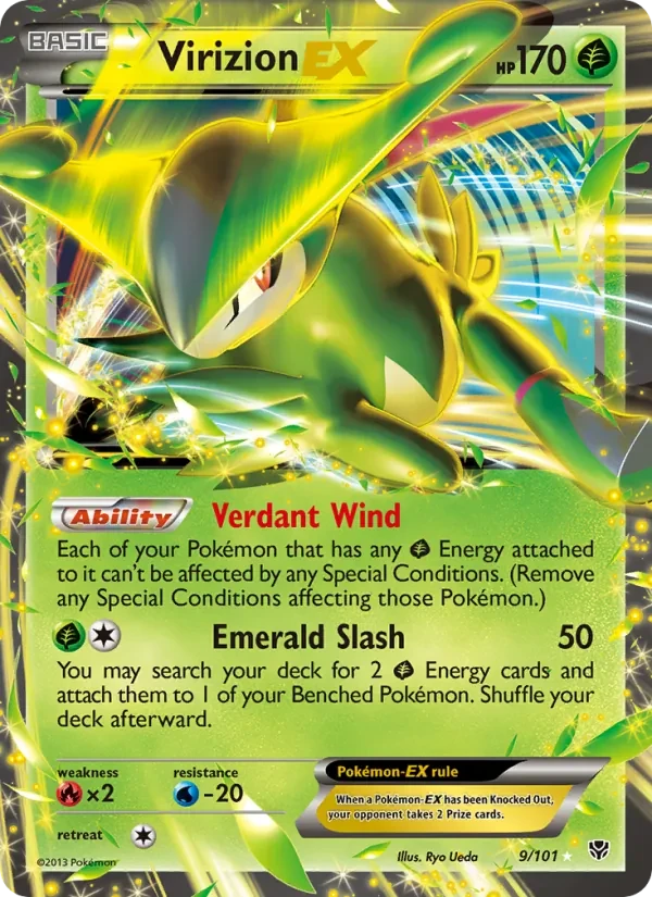 Virizion-EX 9/101 Plasma Blast Pokémon card