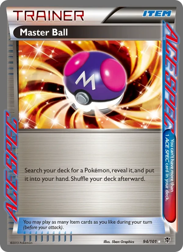 Master Ball 94/101 Plasma Blast Pokémon card
